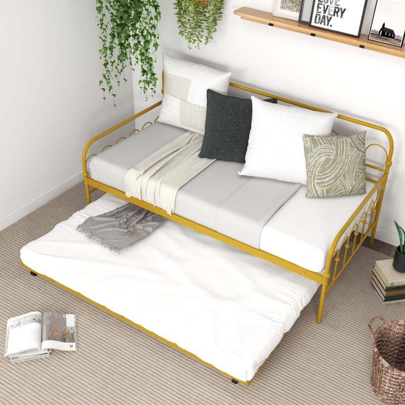 Gold Metal Yavru Yataklı Daybed Karyola - 200x100 cm - 329885