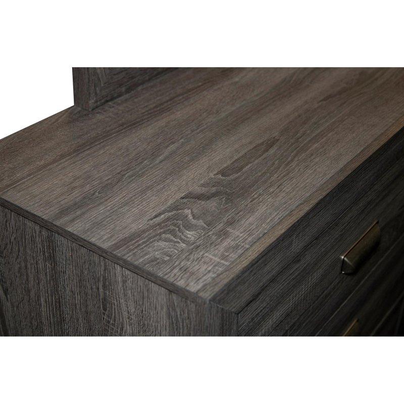 Gri Ahşap 6 Çekmeceli Aynalı Şifonyer - 148 cm - 309104