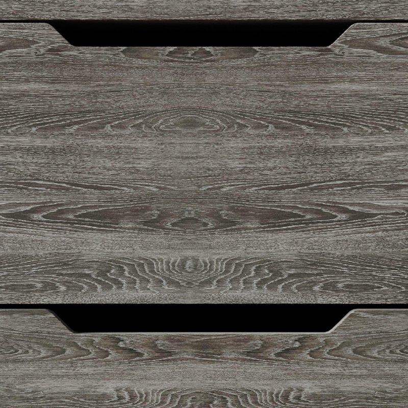 Gri Ahşap 6 Çekmeceli Konik Ayaklı Şifonyer - 150x41x92 cm - 304908