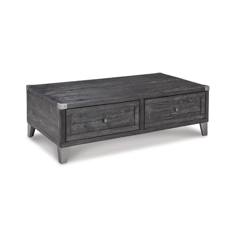 Gri Ahşap Asansörlü Çekmeceli Akıllı Sehpa - 138 cm - 254023