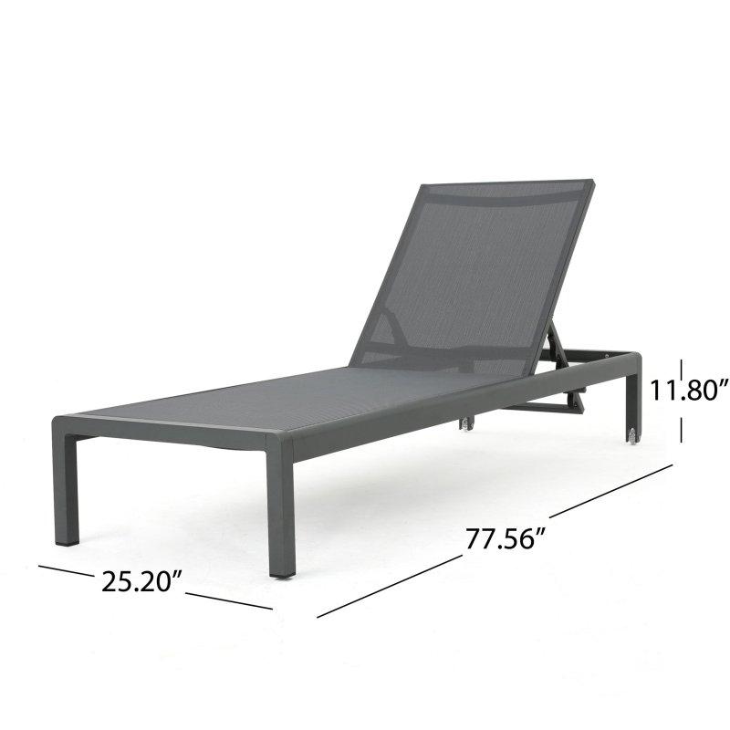 Gri Alüminyum Cam Tablalı Minderli 7 Parça Bahçe Takımı - 273011