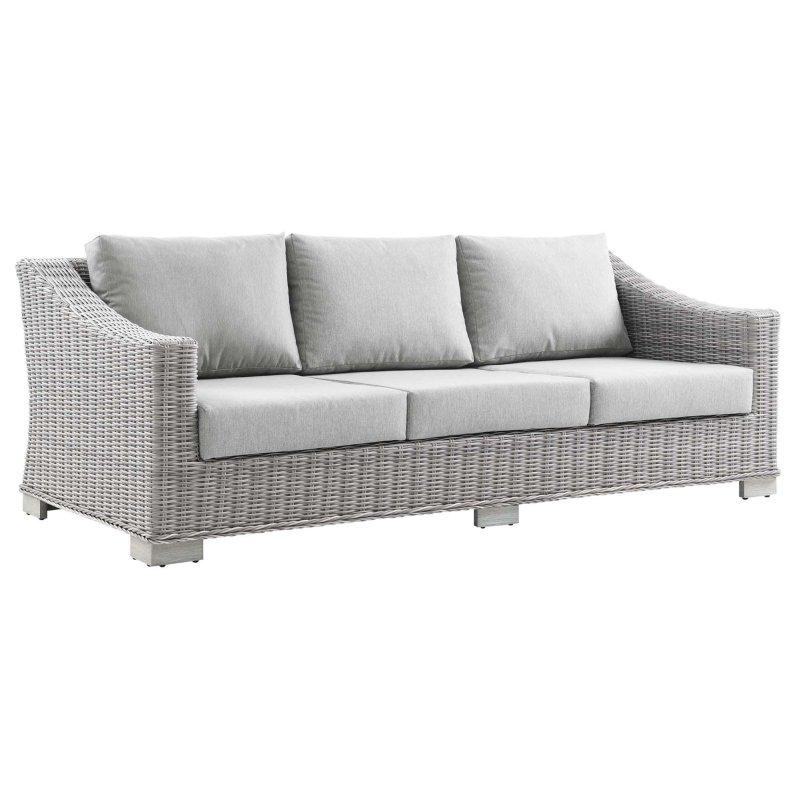 Gri Alüminyum Depolamalı Sentetik Rattan Bahçe Takımı - 267929