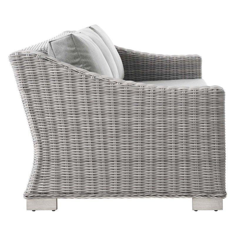 Gri Alüminyum Depolamalı Sentetik Rattan Bahçe Takımı - 267929