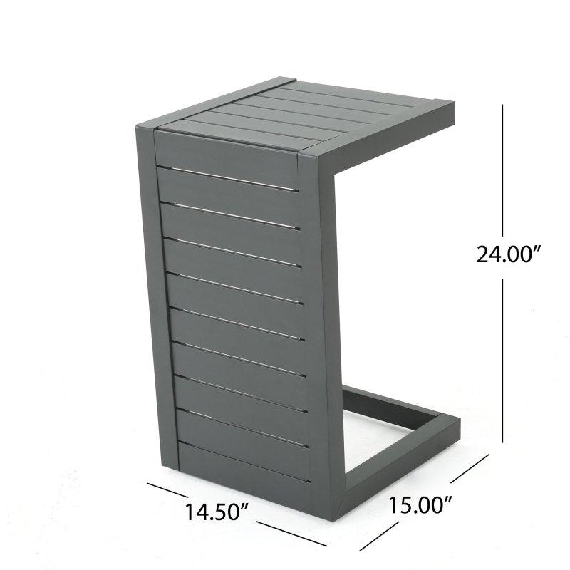 Gri Alüminyum Minderli 3 Parça Bahçe Takımı - 268740