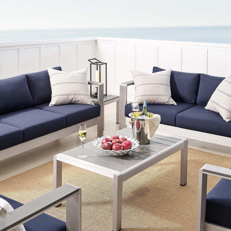 Gri Alüminyum Sunbrella Kumaşlı 7 Parça Bahçe Takımı - 273022