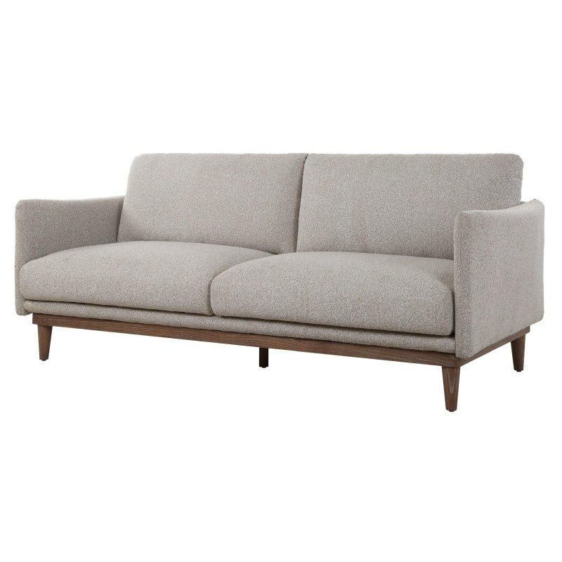 Gri Bej Masif Meşe Tabanlı Polyester Buklet Çıkarılabilir Minderli Bohem Koltuk - 211 cm - 286750