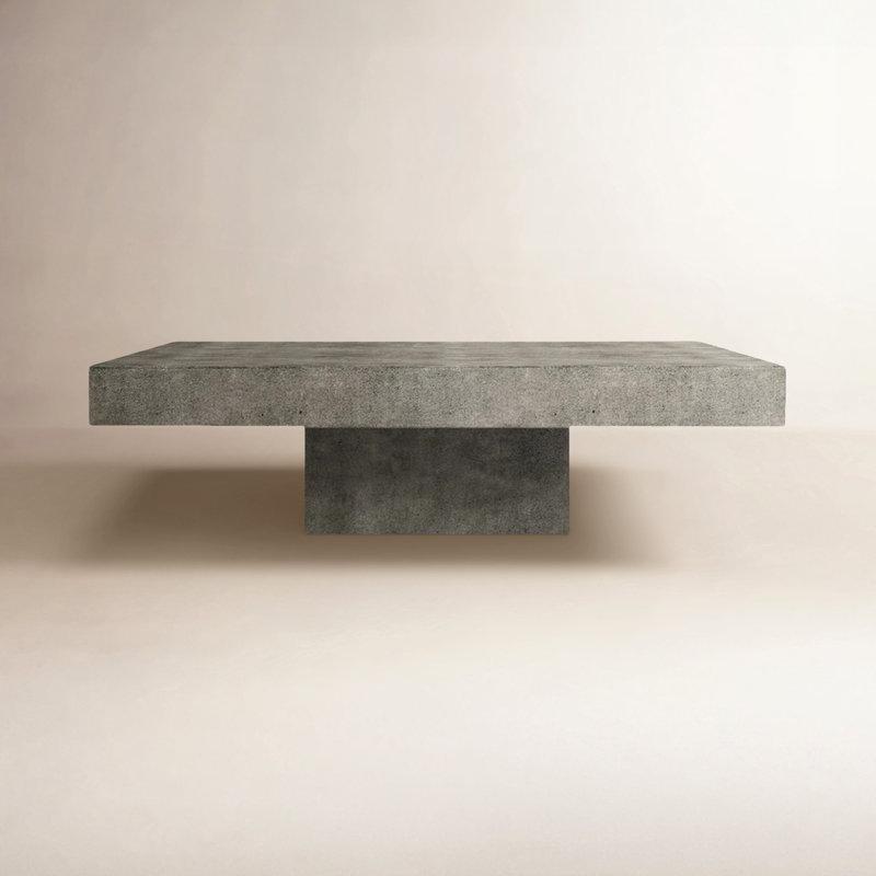 Gri Beton Kaide Ayaklı Yuvarlak Orta Sehpa - 110 cm - 244901