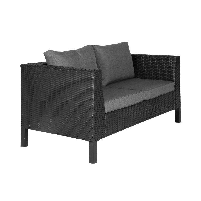 Gri Çelik ve Rattan Minderli 4 Parça Bahçe Takımı - 273375