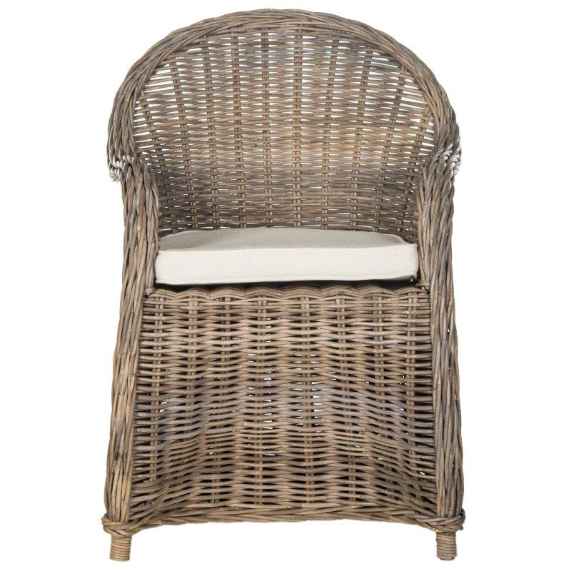 Gri Dokuma Kolçaklı Rattan Sandalye - 61x58x89 cm - 252861
