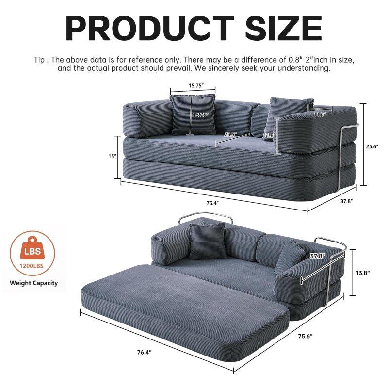 Gri Fitilli Kadife 5i 1 Arada Modüler Yataklı Bohem Koltuk - 190 cm - 286996 Gri Fitilli Kadife 5i 1 Arada Modüler Yataklı Bohem Koltuk - 190 cm - 286996