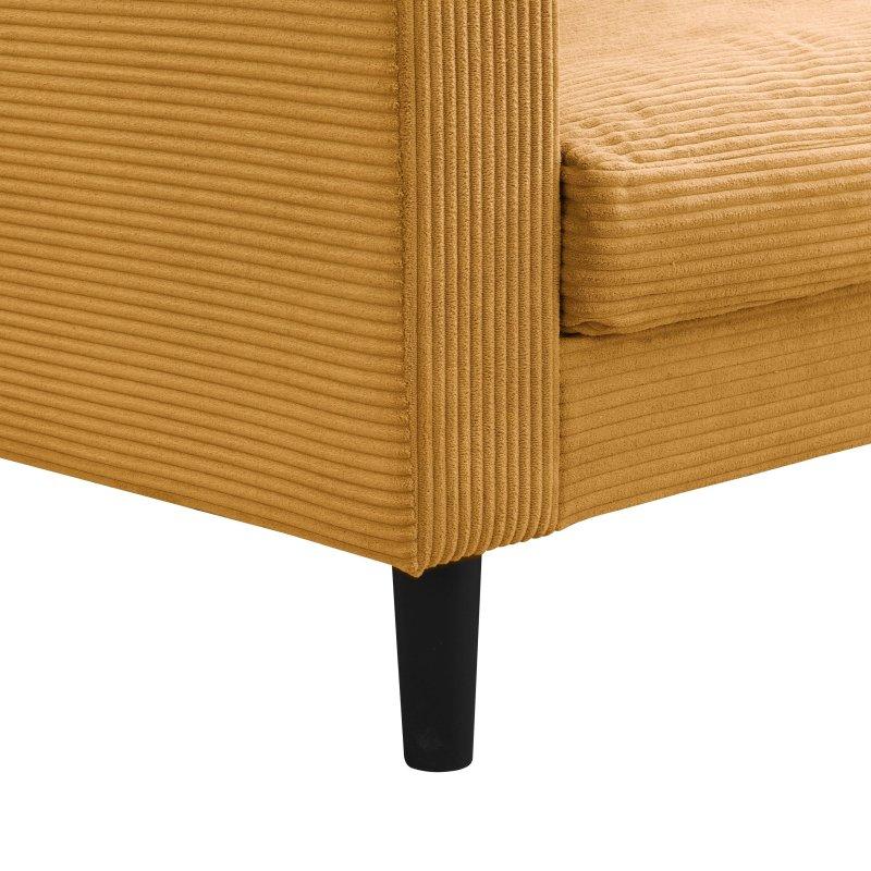 Gri Fitilli Kadife Kumaş 3 Kişilik Yastıklı Bohem Koltuk - 188 cm - 279856
