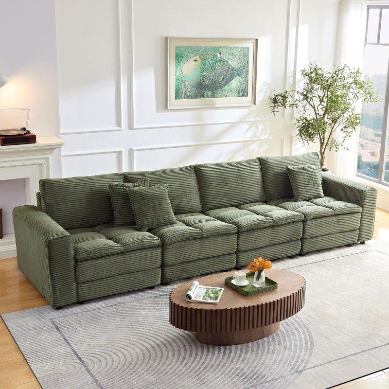 Gri Fitilli Kadife Yataklı Modüler Köşe Koltuk - 353x277 cm - 257097 Gri Fitilli Kadife Yataklı Modüler Köşe Koltuk - 353x277 cm - 257097