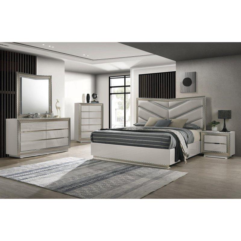 Gri Gümüş Ahşap 5 Çekmeceli Keçe Astarlı Şifonyer - 87x46x130 cm - 299918