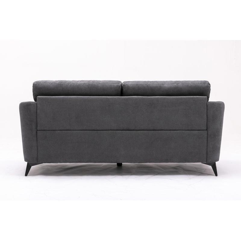 Gri Kadife Kumaş Metal Ayaklı Kapitoneli Sırtlı Bohem Koltuk - 201 cm - 288731