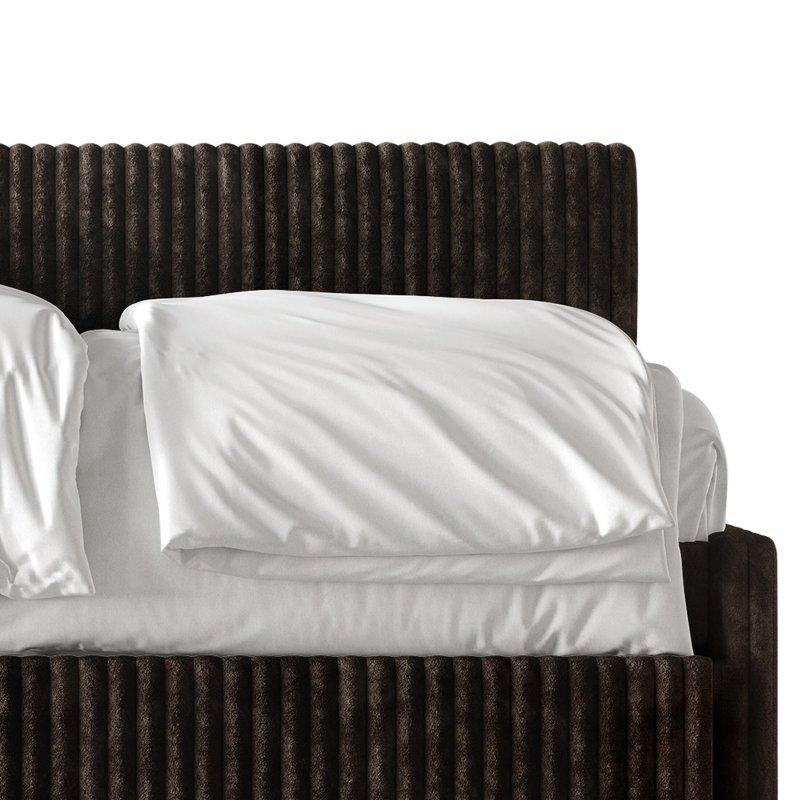 Gri Kadife Kumaş ve Masif Ahşap Yavru Yataklı Daybed Karyola - 108x212 cm - 330332