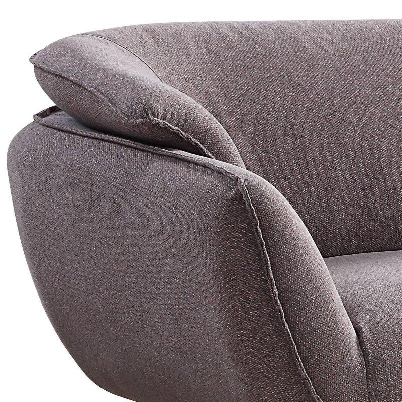 Gri Kadife Metal Ayaklı 2 Kişilik Bohem Koltuk - 199 cm - 289018