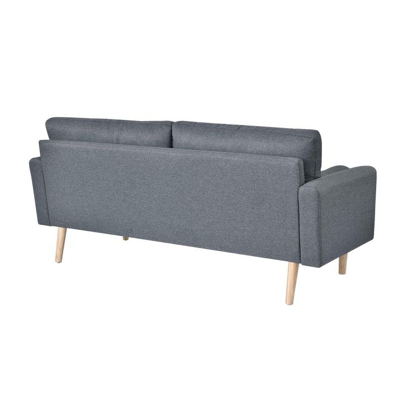 Gri Kanal Kapitoneli 3 Kişilik Bohem Koltuk - 171x171x79 cm - 277173