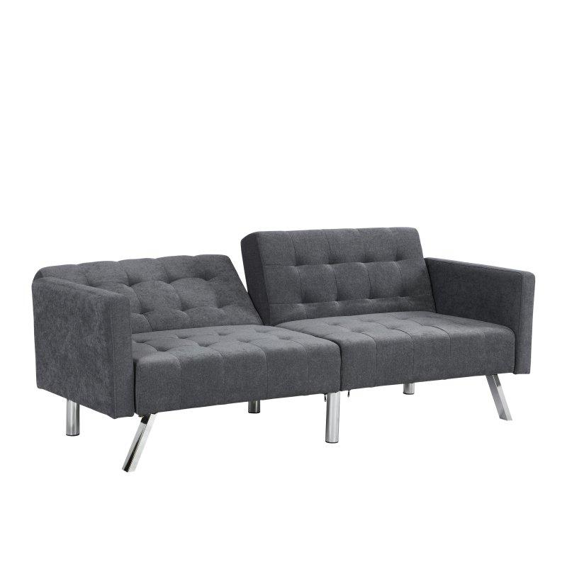 Gri Keten Yataklı Bölünebilir Sırtlı Bohem Koltuk - 191x81 cm - 289154