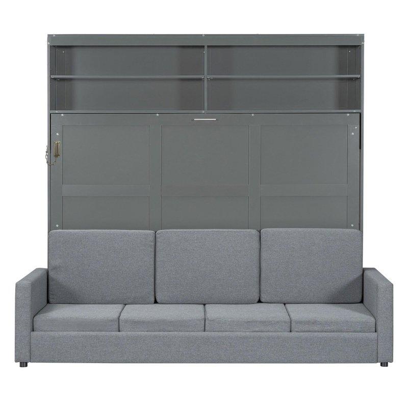 Gri Koltuklu MDF Duvar Yatağı - 261229