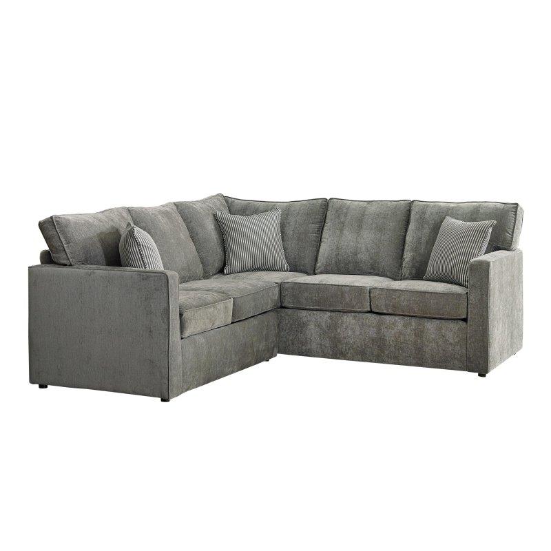 Gri Kumaş El Yapımı Yataklı Köşe Koltuk - 219x218 cm - 256248