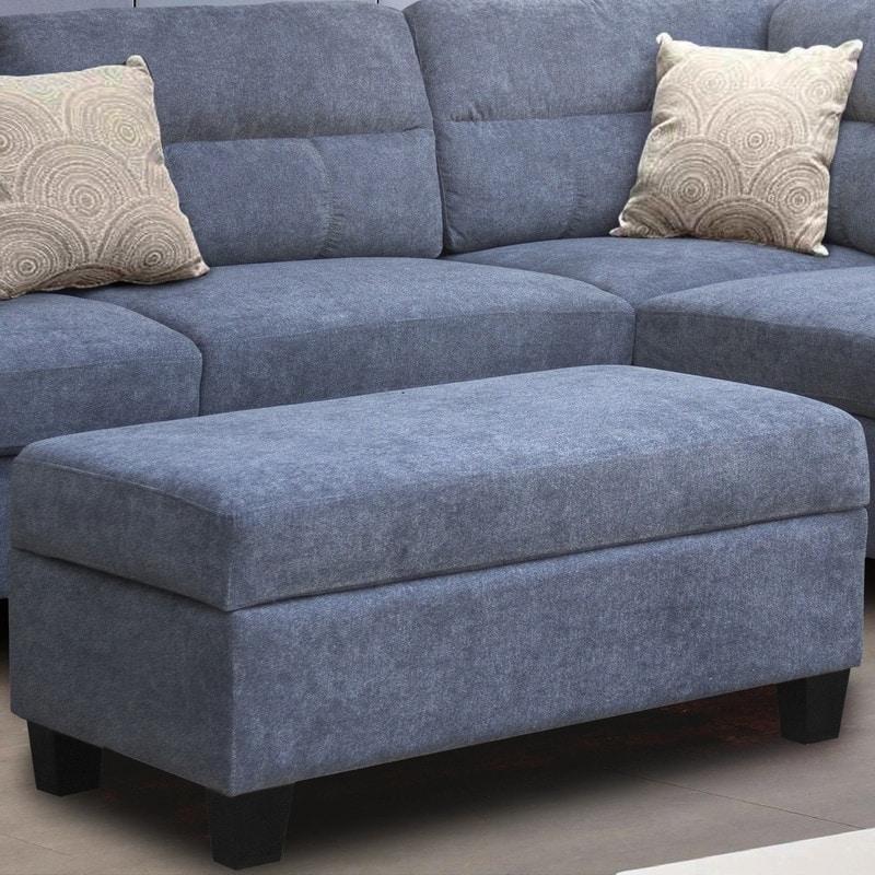 Gri Kumaş Kapitoneli Sağ Köşe Sandıklı Puflu Köşe Koltuk - 254 cm - 260407