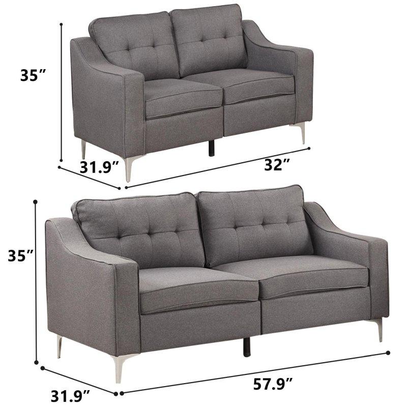 Gri Kumaş Kare Kollu Modern Bohem Koltuk - 279623