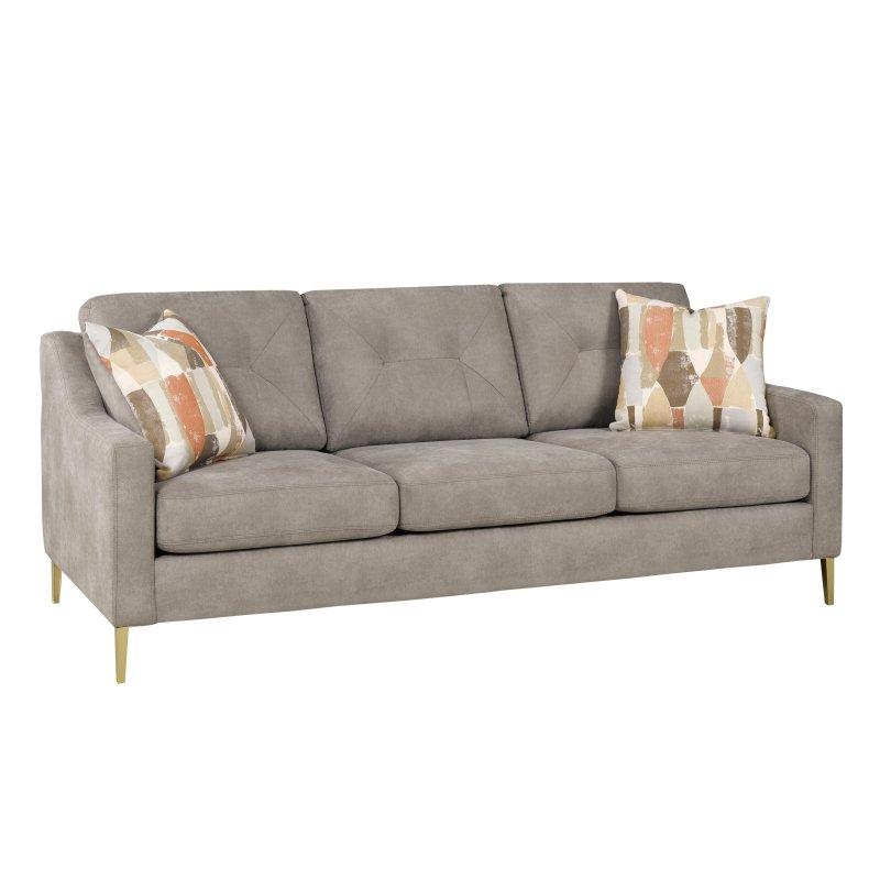 Gri Kumaş Metal Ayaklı El Yapımı Kapitoneli Bohem Koltuk - 221 cm - 293500 Gri Kumaş Metal Ayaklı El Yapımı Kapitoneli Bohem Koltuk - 221 cm - 293500
