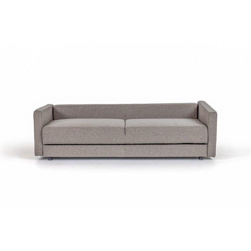 Gri Kumaş Metal Ayaklı Yataklı 3 Kişilik Bohem Koltuk - 224 cm - 283297