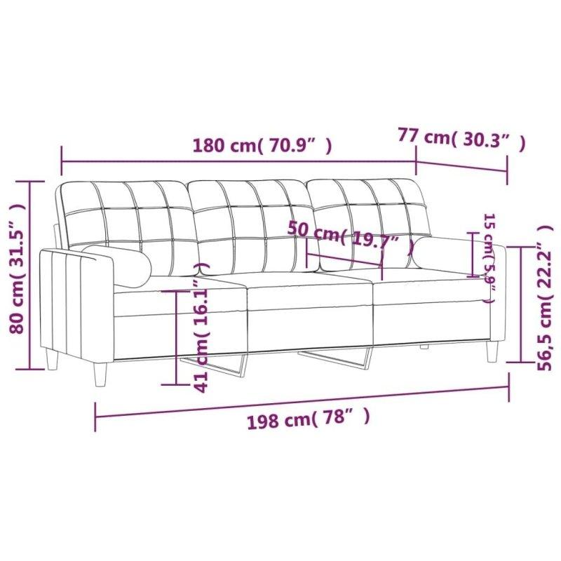 Gri Kumaş Metal İskeletli Minderli İki Kişilik Bohem Koltuk - 158x77 cm - 286600