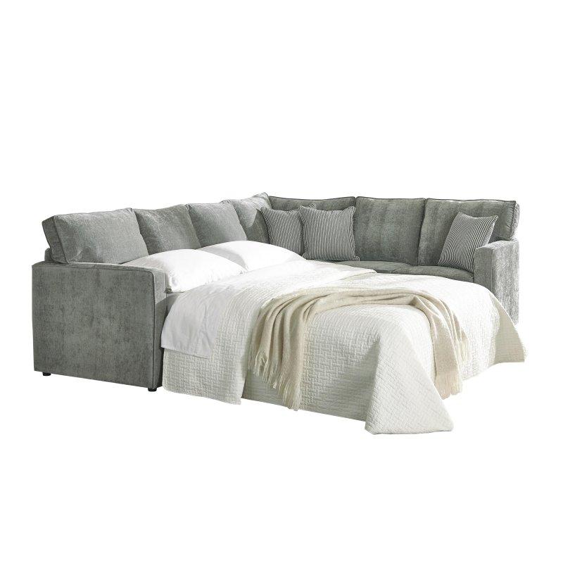 Gri Kumaş Yataklı Sol Köşe Koltuk Jel Bellekli Sünger Yataklı - 280x218 cm - 259883