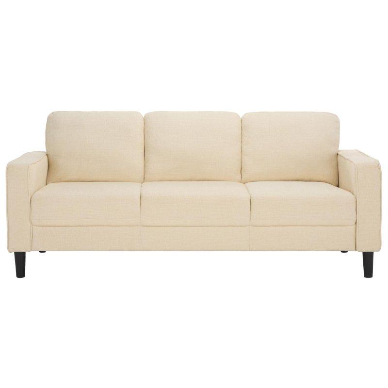 Gri Masif Ahşap 3 Kişilik Modern Bohem Koltuk - 196x79x87 cm - 283762