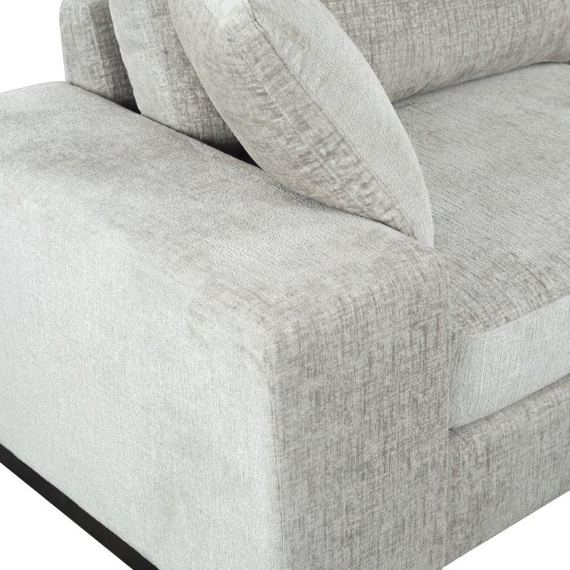 Gri Masif Ahşap Çift Taraflı Minderli Bohem Koltuk - 249x89x84 cm - 289866