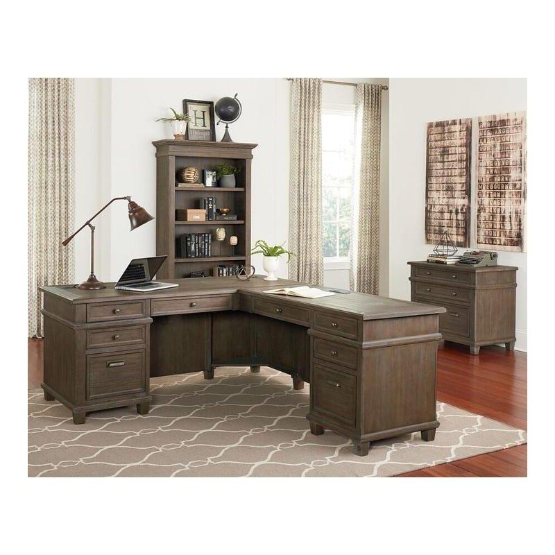 Gri Masif Ahşap L Tipi Eskitme Ofis Masası - 173 cm - 327076 Gri Masif Ahşap L Tipi Eskitme Ofis Masası - 173 cm - 327076