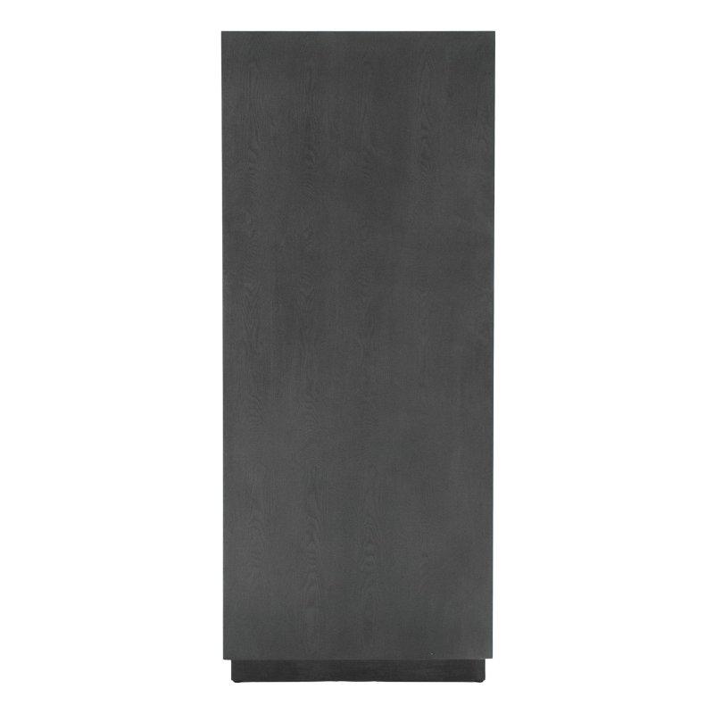 Gri Masif Ahşap ve MDF Gold Kulplu 5 Çekmeceli Yavaş Kapanır Şifonyer - 92x130x51 cm - 303328
