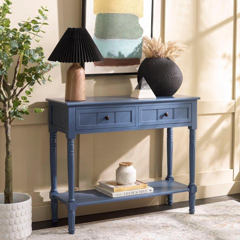 Gri Masif Çam 2 Çekmeceli Raflı Tornalı Ayaklı Dresuar - 91x36x75 cm - 332317