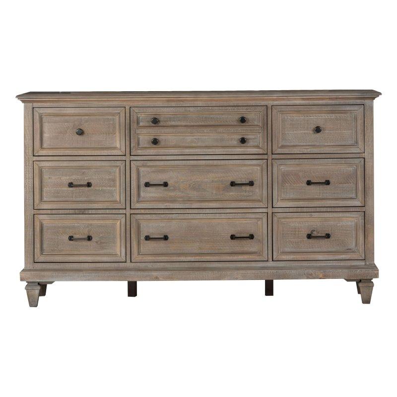Gri Masif Çam 9 Çekmeceli Şifonyer - 173x102 cm - 309954