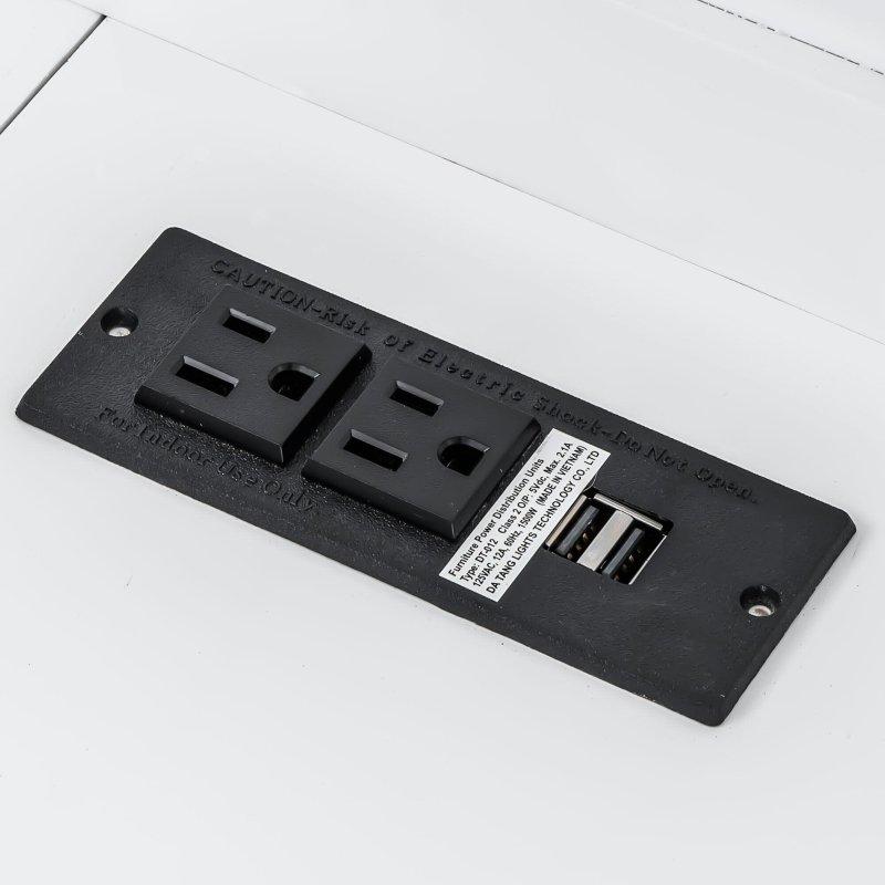 Gri Masif Çam ve MDF Dahili Masalı LED Aydınlatmalı ve USB Portlu Tek Kişilik XL Duvar Yatağı - 265722