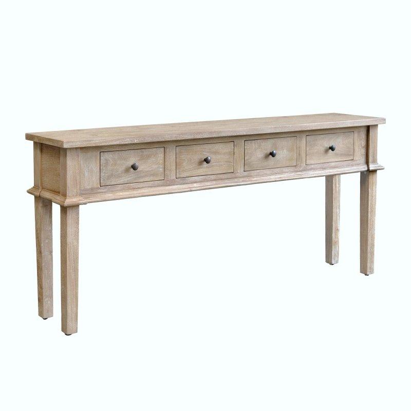 Gri Masif Maun Ağacı Çekmeceli Dresuar - 183x36x79 cm - 331639