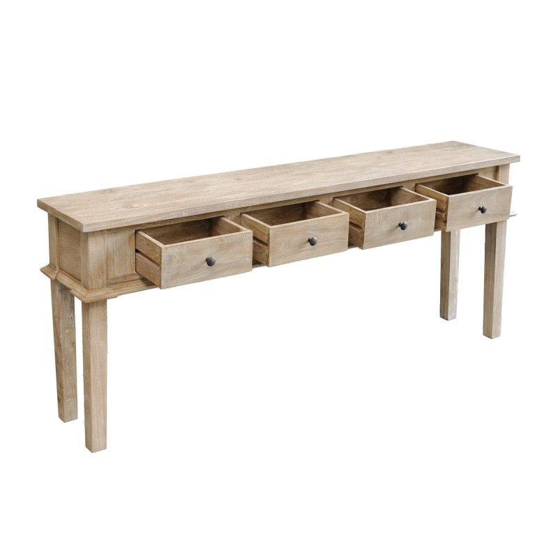 Gri Masif Maun Ağacı Çekmeceli Dresuar - 183x36x79 cm - 331639