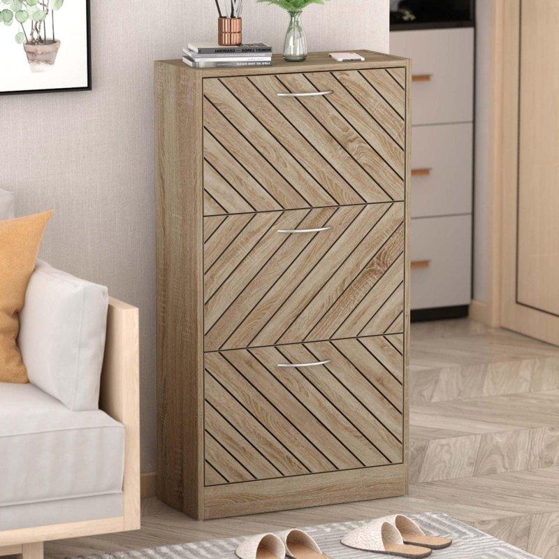 Gri MDF 3 Çekmeceli Devrilir Kapaklı Şifonyer - 57x24x108 cm - 311770 Gri MDF 3 Çekmeceli Devrilir Kapaklı Şifonyer - 57x24x108 cm - 311770