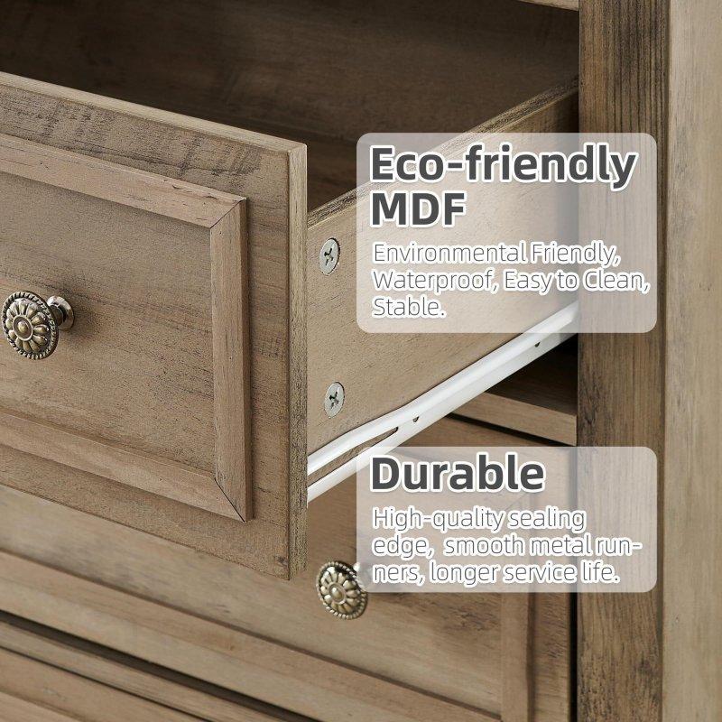 Gri MDF 5 Çekmeceli Modern Şifonyer - 297348