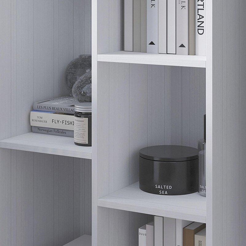 Gri MDF 7 Küp Raflı Yatay ve Dikey Kullanımlı Kitaplık - 106 cm - 312622