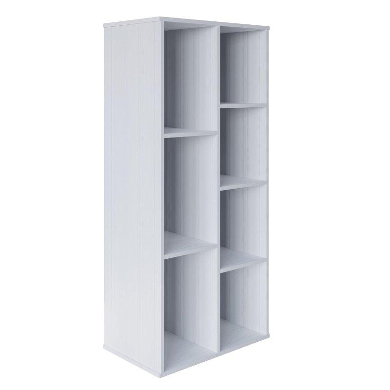 Gri MDF 7 Küp Raflı Yatay ve Dikey Kullanımlı Kitaplık - 106 cm - 312622