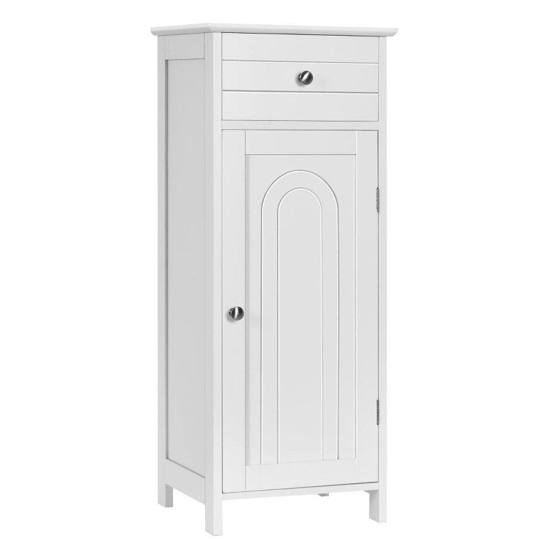 Gri MDF Ayarlanabilir Raflı ve Çekmeceli Çok Amaçlı Banyo Dolabı - 36x31x88 cm - 334204