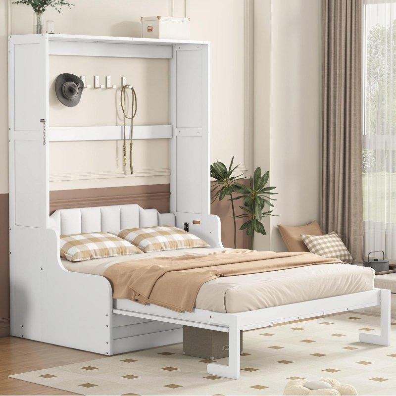 Gri MDF Koltuklu Çift Kişilik Duvar Yatağı - 225x169x222 cm - 261114