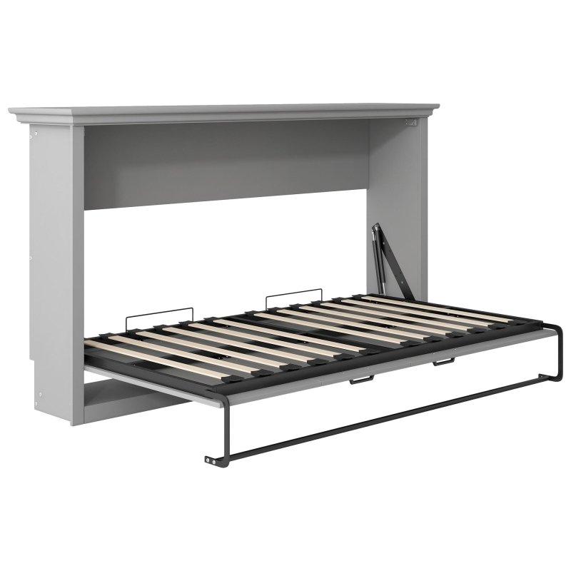 Gri MDF ve Metal Katlanabilir Dolaplı Duvar Yatağı - 262775