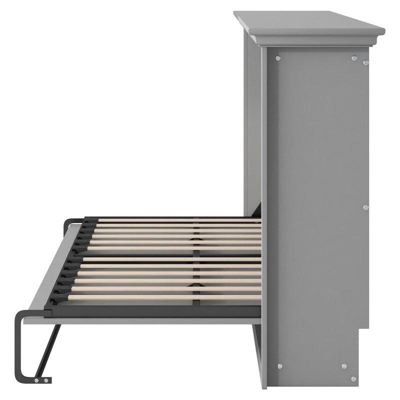 Gri MDF ve Metal Katlanabilir Dolaplı Duvar Yatağı - 262775