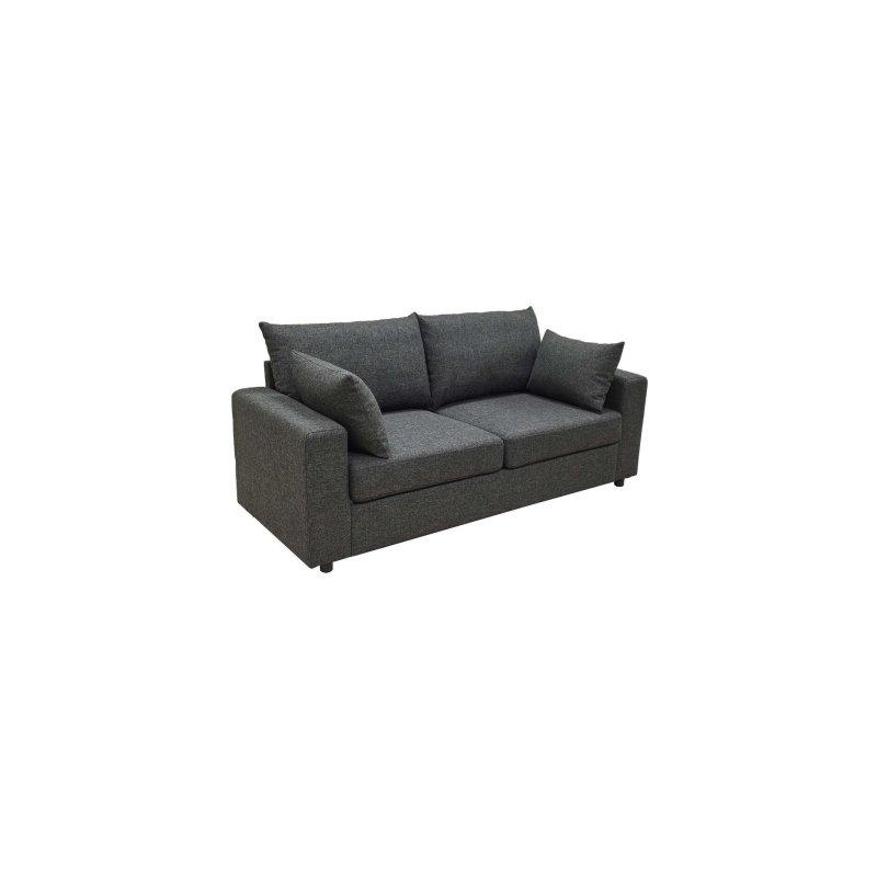 Gri MDF Yastık Sırtlı Kare Kollu Bohem Koltuk - 181 cm - 283738