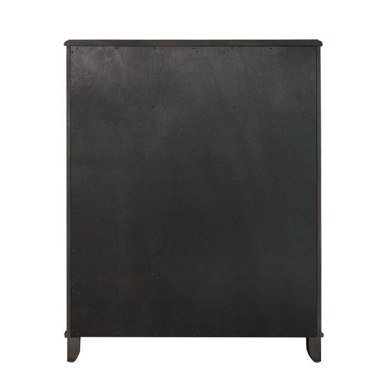 Gri Meşe Kaplama Kauçuk Ağacı 5 Çekmeceli Dikey Şifonyer - 102x46x138 cm - 310458