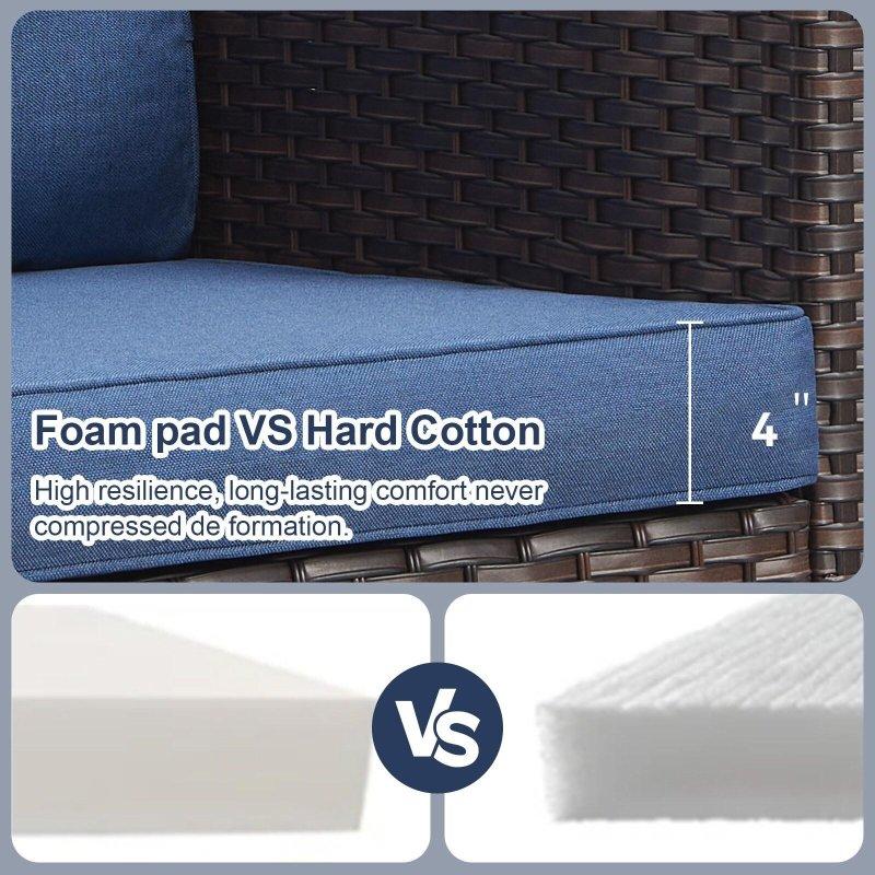 Gri Metal Ateş Çukurlu Sentetik Rattan Bahçe Takımı - 272041